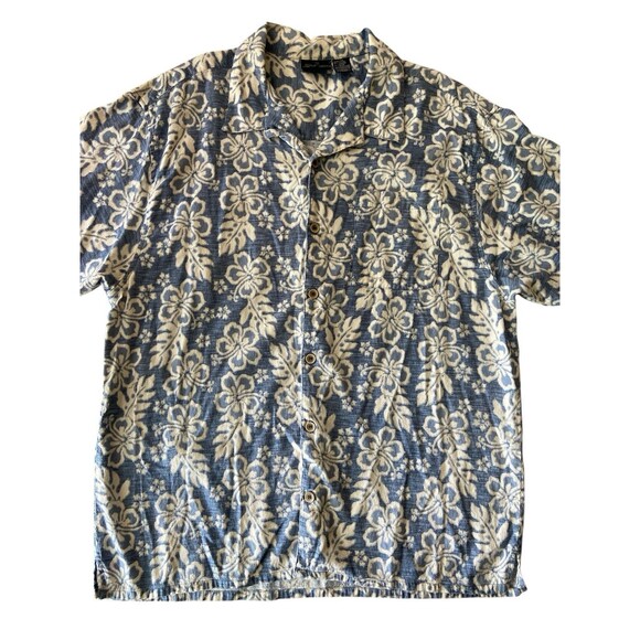 Ocean Pacific OP Longriders Hawaiian Mens XL Button Short Sleeve Shirt Floral - Picture 2 of 8